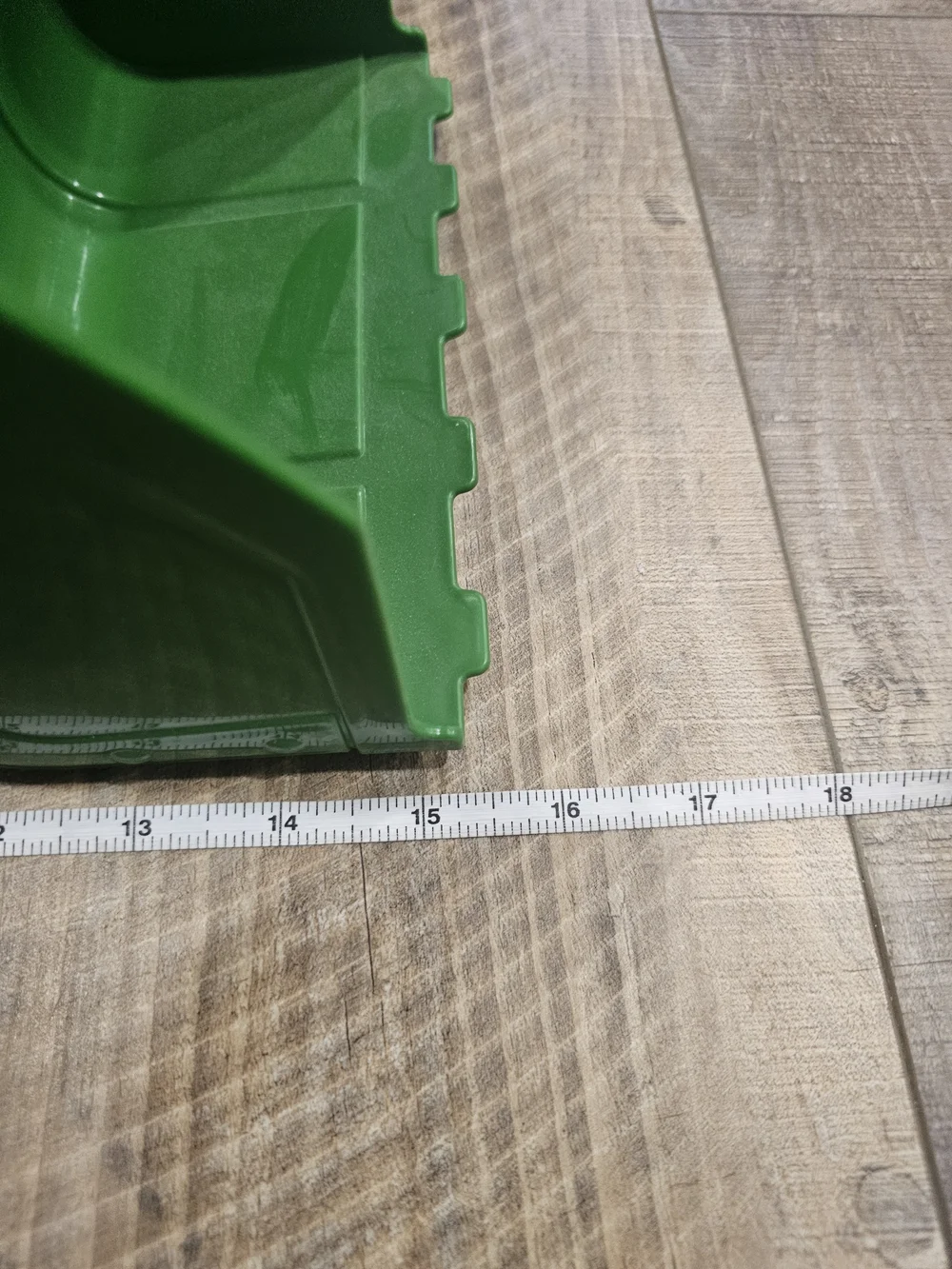John Deere 15 Inch Big Scoop Conatruction Dozer Pusher Bucket Green Plastic Toy